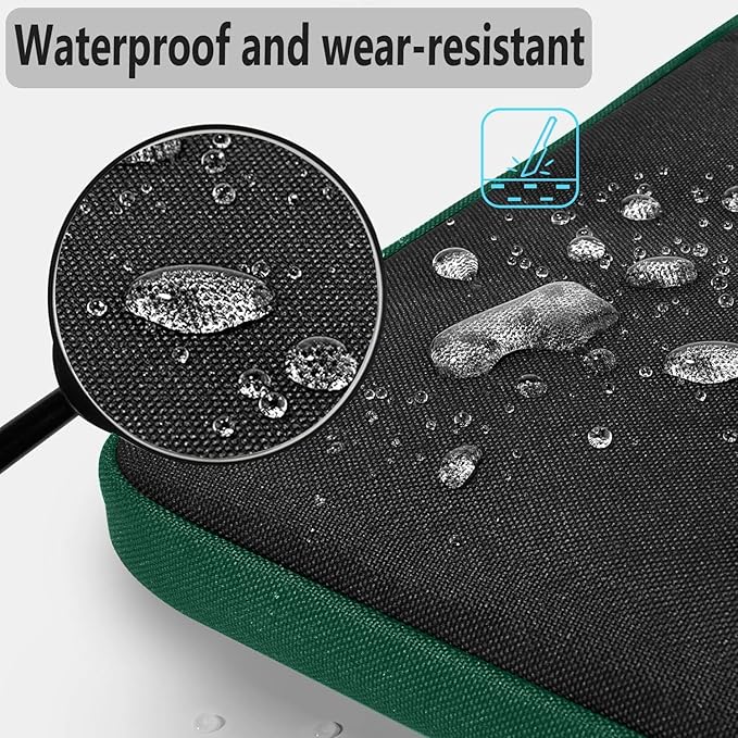 Hseok Laptop Shoulder Bag 15-15.6 inch Shockproof Water-Resistant HandBag with Small Case Compatible with MacBook Pro Neo 16" M5 M4 M3 M2 M1, Mac Pro Air 15", XPS 15/16, Most 15" 15.6" 16",BK-green