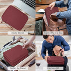 FYY Electronic Organizer, Extra Large Travel Cable Organizer Bag Pouch Portable Waterproof Double Layers All-in-One Storage Bag for iPad, Cable, Power Bank, Laptop Charger for Office/Home, Wine Red