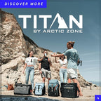 Titan by Arctic Zone Collapsible Wheeled Soft Sided Cooler with Detachable Rolling AT Cart, Insulated Bag with Leak Proof Lining, for Travel, Beach, Picnic, 60 Can Capacity