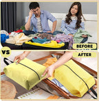 6 Pcs Travel Shoe Bags with Zipper Nylon Portable Waterproof Suitcase Shoe Organizer Packing for Golf(L,Yellow)