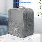 Large Shoe Bags for Travel, Shoe Travel Bag Holds 3 Pairs of Shoes, Travel Shoe Bags for Packing in Suitcase, Portable Dance Shoe Storage Pouch, Shoe Organizer, Sneaker Storage Bag (Grey)