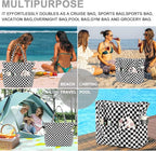 Bluboon Waterproof Beach Tote Pool Bags for Women Ladies Extra Large Carry On Bag With Wet Compartment for Weekender Travel