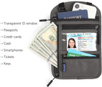 Neck Wallet,Travel for Passport Holder Neck Pouch Wallet RFID Blocking Men Women with Adjustable Neck Strap