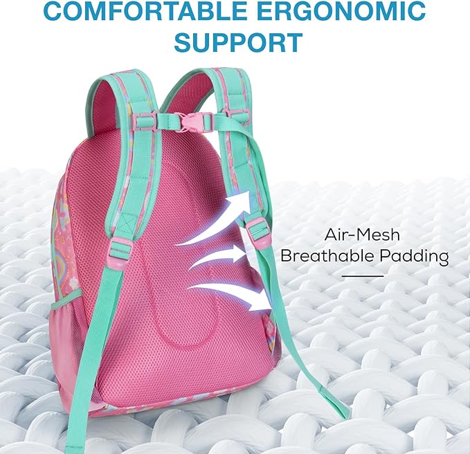 mommore Kids Backpack for Boys Girls 4-8 Kindergarten Elementary School Backpack with Lunch Box - 15” H Fit Folder