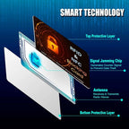 SaiTech IT 10 PK RFID Blocking Cards Protect Your Entire Wallet, Purse, and Cards from NFC Contactless Theft Wallet for Men & Women - Orange Black (10 Pack SL)