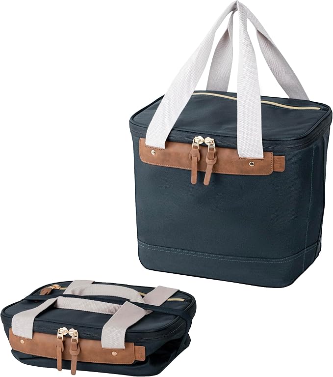 CleverMade Malibu Collapsible Cooler Bag – Small Portable Cooler Bag for Travel, Premium Foldable Insulated Cooler for Beach, Picnic & Day Trips, Holds Up to 18 Cans, Leakproof Soft Carry Cooler