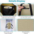 Apenze Small Gym Bag 14 inch lightweight Carry On Mini Duffel Bag for Travel Sport - Camel