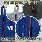Shoe Bags for Travel with Waterproof Zipper-Durable Polyester Material Shoe Pouch - Large Size Gym Cleat Bag Smell Dust Proof Unisex/Lightweight 6-pack Set