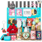 16 Pcs Advent Calendar 2025 Christmas Gifts for Women Mom - Luxury 2025 Gift Box for Christmas, Bath and Body Gift for Sister, Gift Baskets Set for New Year Gift, Christmas Bath and Body Gift Set