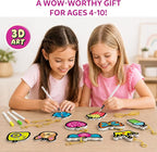 Skillmatics Aqua Puffs – 3D Art Kit, Girl Power, Mess-Free Paint by Number Craft for Kids, DIY Color & Inflate Activity, Travel Toys & Creative Gifts for Girls Ages 4, 5, 6, 7, 8, 9, 10