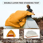 Naturehike Cloud-Up Tent Lightweight Backpacking Tent with Footprint - Free Standing Ultralight Camping Hiking Backpack Tents