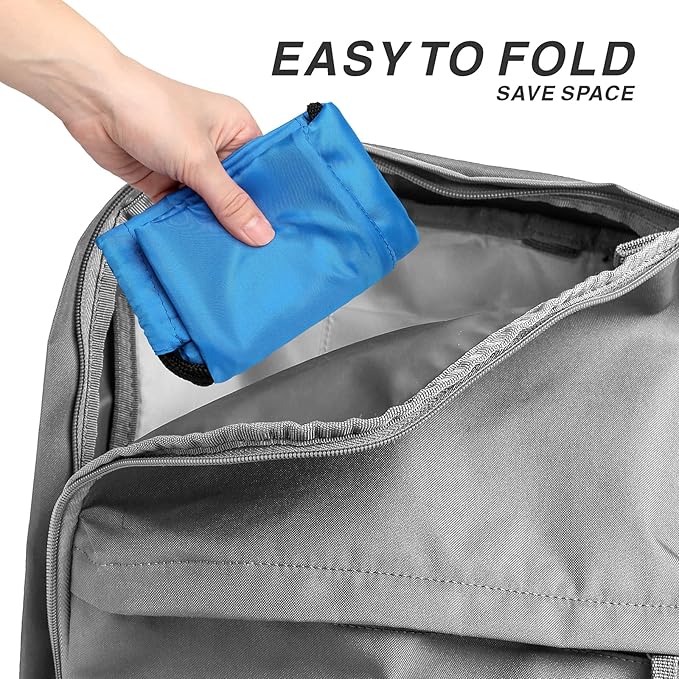 Drawstring Backpack Sports Water Resistant String Bag Sport Gym Sackpack for Women Men Large with Zipper, Neon Blue