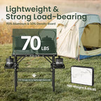 Titanker Small Camping Table Foldable 2ft, Folding Picnic Table with Side Racks & Net, Folding Camp Table Portable Beach Table, Car Camping Essentials, Sturdy Light Aluminum, Gift for Father Husband