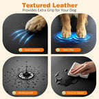 URPOWER Upgraded PU Leather Back Seat Extender for Dogs - Large Hard Bottom Dog Car Seat Cover Holds 550lbs, Waterproof Dog Hammock Pet Bed with High-Density Foam Non-Slip Backseat Protector