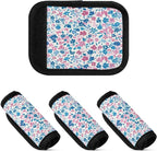 Qilmy Fresh Style Floral Fragments Luggage Handle Wrap 2Pack Luggage Identifiers Tag Comfort Handle Grips Cover for Stroller Suitcase Bag Airplane Travel Accessories1496