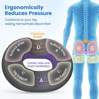 Donut Pillow for Tailbone Pain, Hemorrhoids - Cooling Gel Memory Foam Chair Seat Cushion for Office, Home & Wheelchair, Ergonomic Chair Pad for Pregnancy, Sciatica, Coccyx (XL, Grey)