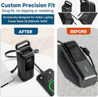 Silicone Case for Anker Laptop Power Bank 25,000mAh Portable Charger, Travel Protective Cover Compatible with Anker Power Bank 165W (Black Case Only)