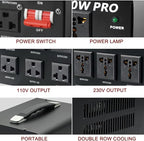 Cantonape 5000 Watt Voltage Converter Transformer - Heavy Duty Step Up/Down Convert from 110-120 Volt to 220-240 Volt and from 220-240 Volt to 110-120 Volt