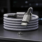 Micro USB Cable 10 ft, Android Charger Cord, High-Speed Fast Charging & Data Sync, Braided Nylon Durable Lead for Samsung Galaxy S7 S6 J7, Kindle, PS4/Xbox, Security Camera (Gray)