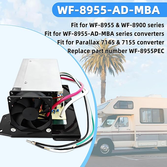 𝐔𝐩𝐠𝐫𝐚𝐝𝐞 WF-8955-AD-MBA RV Converter 55 Amp, Lithium DC Main Board Assembly for WF-8955PEC Power Converter Replacement for WF-8955 Series and Parallax 7155 7145 Converter 1 Year Warranty
