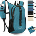 Seektop 15L Small Hiking Backpack for Women Men, Lightweight Hiking Packable Daypack with Phone Pocket for Travel Camping (Teal Blue, 15L)