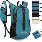 Seektop 15L Small Hiking Backpack for Women Men, Lightweight Hiking Packable Daypack with Phone Pocket for Travel Camping (Teal Blue, 15L)