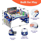 PILLANI Kids Travel Tray for Car - Toddler Airplane Travel Essentials w/ Activity Sheets, Pens & Dry Erase Board - Kids Travel - Must Have Toddler Lap Desk Organizer for Airplane - Travel Accessories