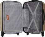 Wrangler Smart Spinner Hardside Luggage, 2 Piece Set, Wood Thrush