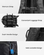 tomtoc Laptop Backpack 26L X-Pac, Large Business Work Bag Fits 15.6-16 Inch Laptop, Water-Resistant Durable Computer Travel Backpack for Business Trip, Weekend Getaway