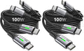 INIU USB-C to USB-C Cable, [3.3ft] Type C Charging Cord for iPhone 16 15 Pro Max Samsung Galaxy S23 S22 S21 Note 10 MacBook iPad and More,2 Count (Pack of 2)