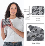 Sherpani Barcelona AT, Small Nylon Bifold Zipper Pocket Wallet, Travel Bag for Men Women, RFID Protection, Unisex Travel Gift (Houndstooth)