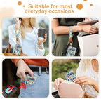 Yonlevres Hummingbird RFID Wristlet Wallet for Women Slim, Small Credit Card Holder Front Pocket Keychain Lanyard, Travel Cute Thin ID Window PU Leather Mini Organizer Case Purse Woman Gifts Ladies