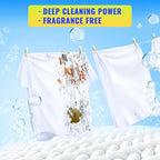 FIXSMITH Laundry Detergent Sheets - 60 Loads (30 Sheets) Fragrance Free - Hypoallergenic,Unscented,Eco Friendly Laundry Detergent Strips Concentrated Travel Detergent Sheets.Plastic-Free,Liquidless