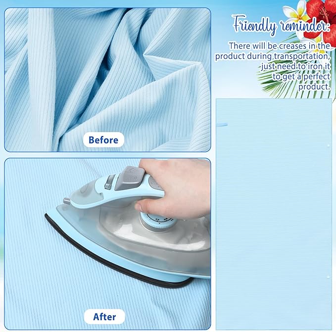 EBOOT 10 Pack Oversized Beach Towel Set Extra Large Pool Towels Microfiber Quick Dry Swim Blanket for Adult Women Men Face Hand Body Bath Travel Pool(Light Blue,31 x 63 Inch,Micro Stripe)