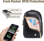 INICAT RFID Blocking Sling Bag, Anti Theft Crossbody Bag for Women, Travel Fanny Pack Style Purse, Vegan Leather