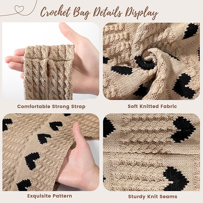 Pleneal Crochet Tote Bag, Mesh Beach Bag, Knitted Shoulder Beach Bags for Women Vacation Aesthetic Hobo Tote Bags