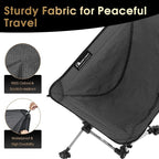 MOON LENCE High Back Folding Camping Chairs, Height-Adjustable, Widened Seat, for Beach with Anti-Sinking Feet (Onyx-Plus)