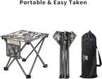 Opliy Camping Stool 2 Pack,13.5 Inch Portable Folding Stool for Outdoor Gardening and Beach Hiking Fishing,Foot Stool with Carry Bag (Camouflage)