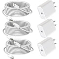 iPhone 17/16/15 Charger Fast Charging 3Pack 40W USB C Charger Fast Charging Block with 10FT USB C Cable for iPhone 17/17 Pro/17 Pro Max/17 Air/16/16 Plus/16 Pro/16e/16 Pro Max/15/15 Pro Max/iPad Pro