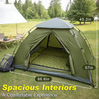 Camping Tent, 1/2 Person Tent, Lightweight Waterproof Backpacking Tent, 5-Minute Setup Outdoor Tent with Carry Bag, Ideal for Camping Hiking