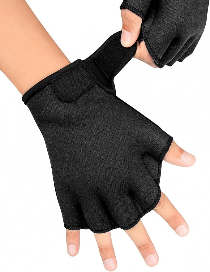 FitsT4 Sports Aqua Gloves Webbed Paddle Swim Gloves Fitness Water Aerobics