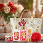 Gifts for Women, Mothers Day Gifts for Mom - 6Pcs Rose Bath and Body Gift Set Spa Gift Sets for Women Gift for Sisters with Travel Bag | Perfect Christmas, Birthday, Valentines Day Gift for Her