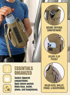 Magnetic Gym Tote Bag Holder for 18-40 oz Water Bottle,Neoprene Pouch with Phone Pocket,Men Women Workout Accessories