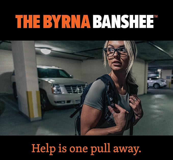 Byrna Banshee Personal Safety Alarm - 130db Loud Military Grade Self Defense Emergency Keychain Siren Device with LED Strobe Alert Light for Women, Men, Children, Elderly, Hikers and Runners (Pink)