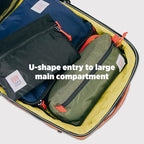 Topo Designs Global Travel Bag – 30L or 40L - Carry-On Compliant Most Airlines, Durable Travel Duffel Bag, Clam Shell Main Pocket, Laptop Sleeve, Backpack, Luggage (30L / Olive)