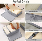 8 Set Packing Cubes for Travel Luggage Organizer Bags for Family, Mesh Packing Cubes for Suitcases, Travel Essentials Bags Set for Women & Men