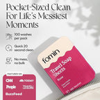 FOMIN - Antibacterial Paper Soap Sheets Tin for Traveling - 3 Pack Rose - Portable Travel Hand Soap Sheet, Dissolvable Mini Camping Hand Soap for Hand Washing