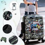 Rosamo Kid’s Luggage Set 6 Piece Suitcase Set 16" Hardside Luggage with Spinner Wheels Girls Boys Carry on Luggage Travel Rolling Luggage Airline Approved (Joystick)