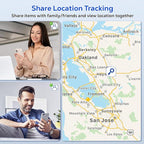 GPS Tracker, Mini GPS Tracker for Vehicles Hidden Portable GPS Tracker for Cars Splashproof Available for iOS Find My (iOS Only), No Monthly Fee Subscription No SIM Card Required - Black