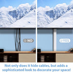 ZhiYo Cord Covers for Wires on Wall 32in(2xL16in), Wire Covers for Cords, X-Large TV Cord Hider Wire Hider for Cords, Cable Hider for Wall Mount TV, Cable Cover Wall Cable Raceway White W1.5in H0.7in